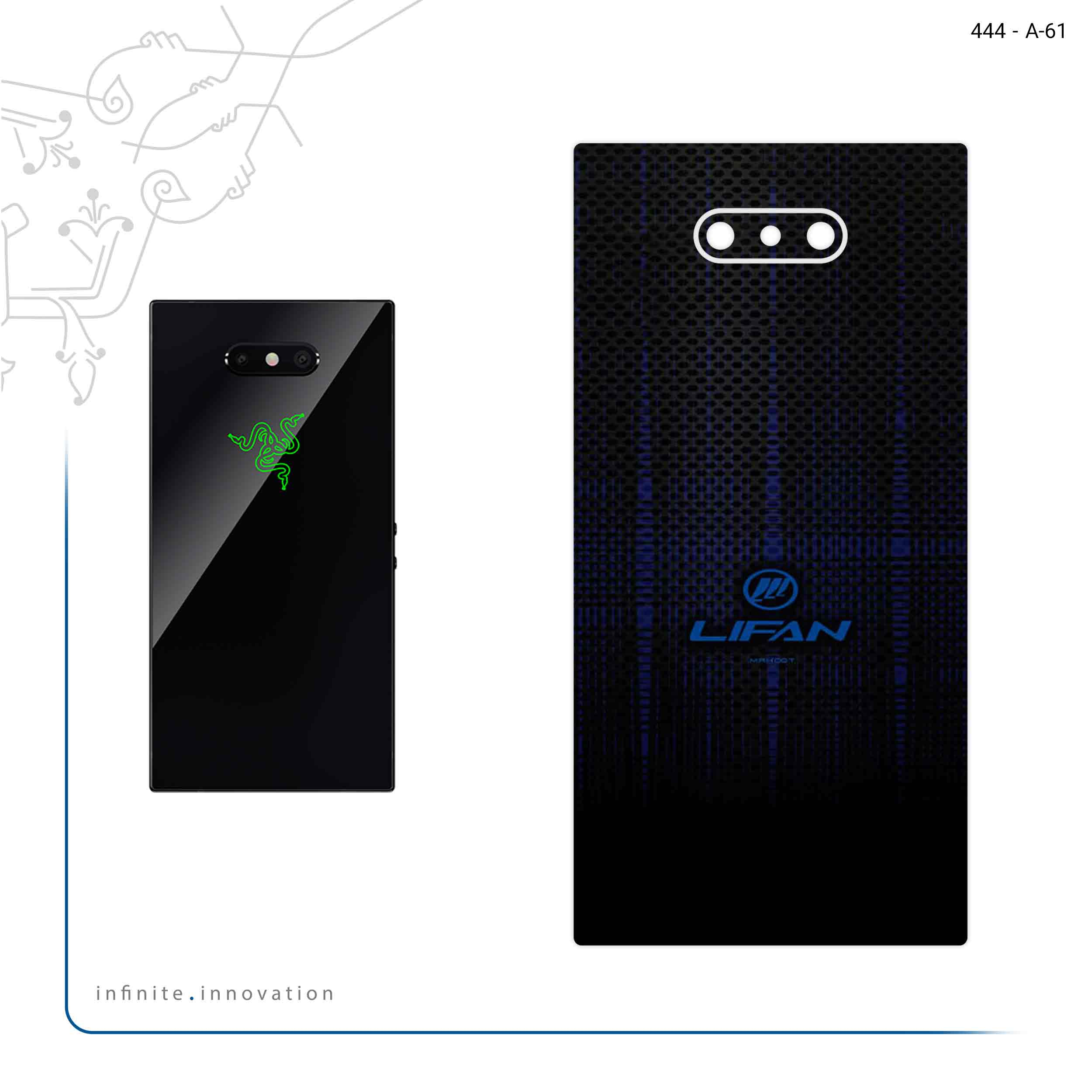 برچسب پوششی ماهوت مدل Lifan مناسب برای گوشی موبایل ریزر Phone 2
