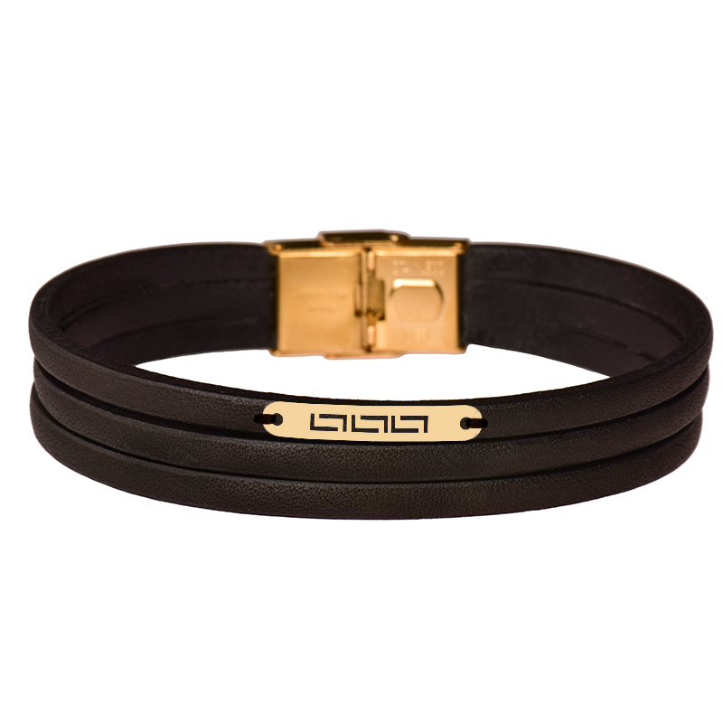 دستبند طلا 18 عیار مردانه کرابو مدل Kr102306