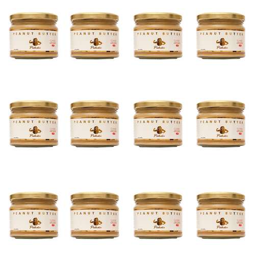 كره بادام زميني كلاسيك پولادين - 305 گرم بسته 12 عددي