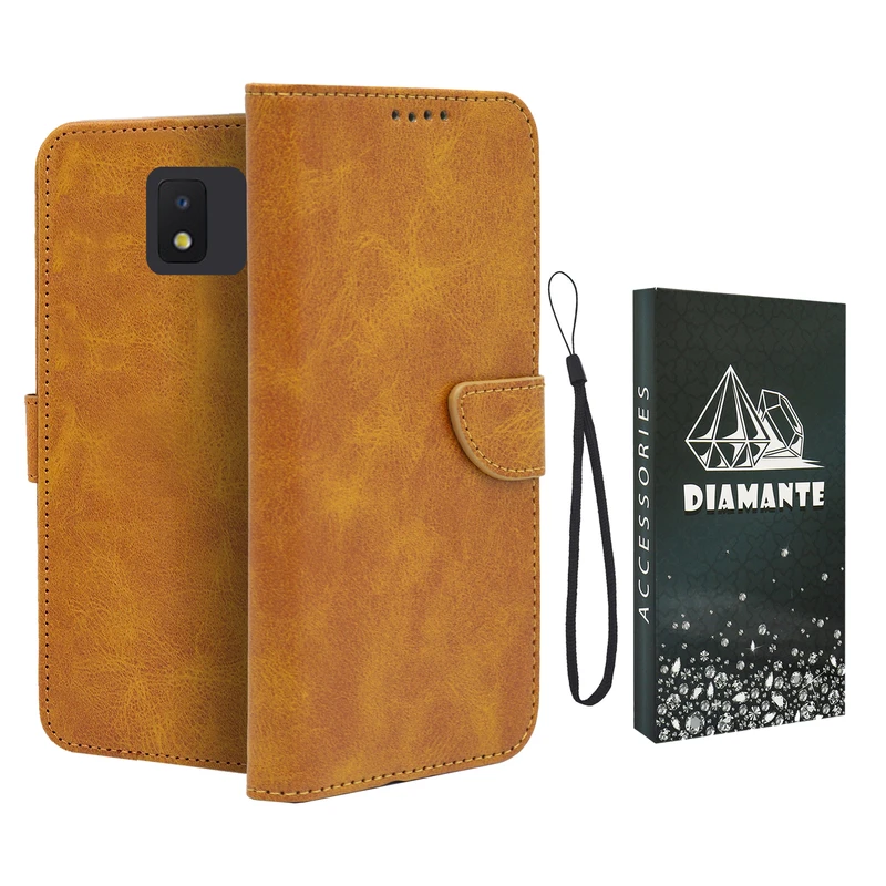 کیف کلاسوری دیامانته مدل Scusa Bk مناسب برای گوشی موبایل سامسونگ Galaxy J260 به همراه بند آویز