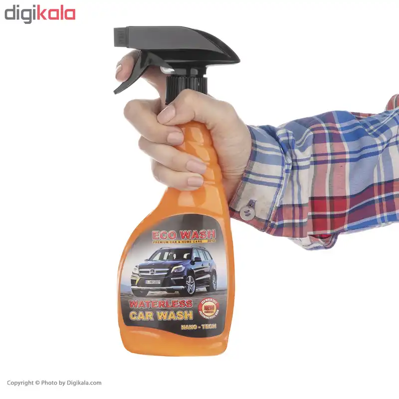 اسپری کارواش بدون آب خودرو اکو واش مدل 010023 حجم 500 میلی لیتر