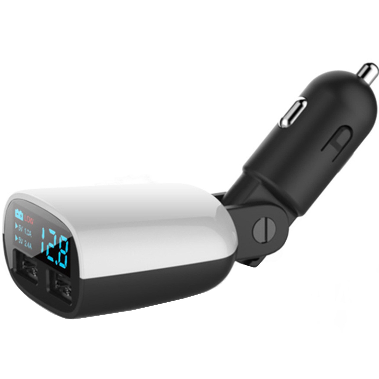 شارژر فندکی مدل Dual USB به همراه نمایشگر LED