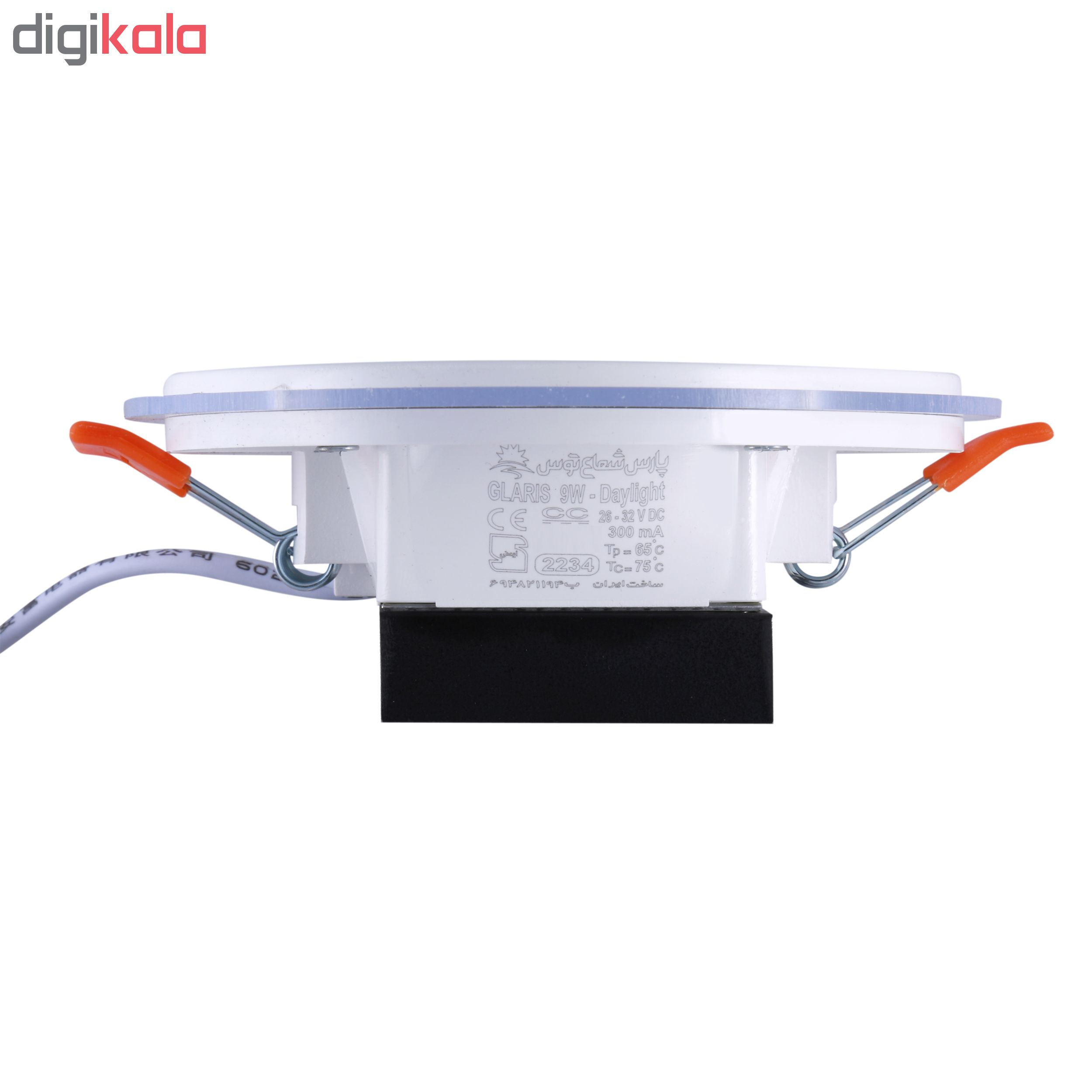 پنل ال ای دی 9 وات پارس شعاع توس مدل PT-GLARIS9