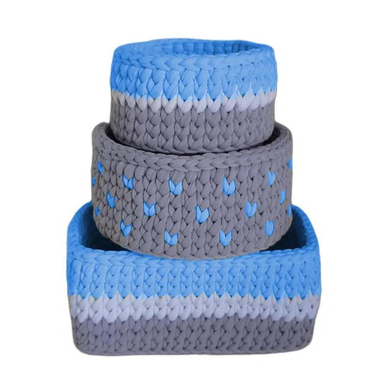 سبد قلاب بافی تریکو مدل کودک کد 03 مجموعه 3 عددی