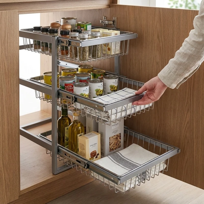سبد نظم‌دهنده ریلی کابینتی k040