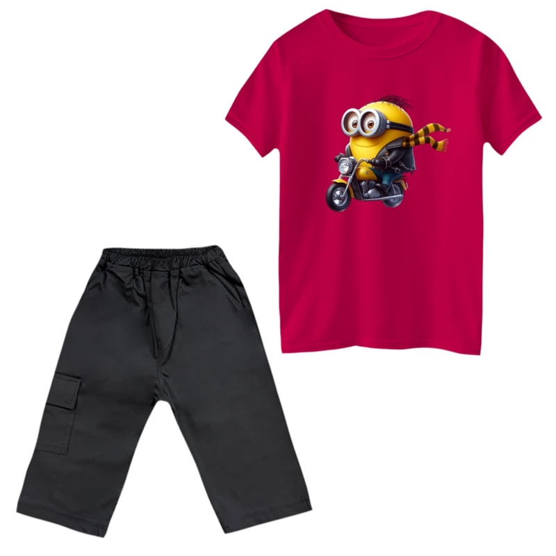 ست تی‌شرت و شلوارک پسرانه مدل مینیون کد 8