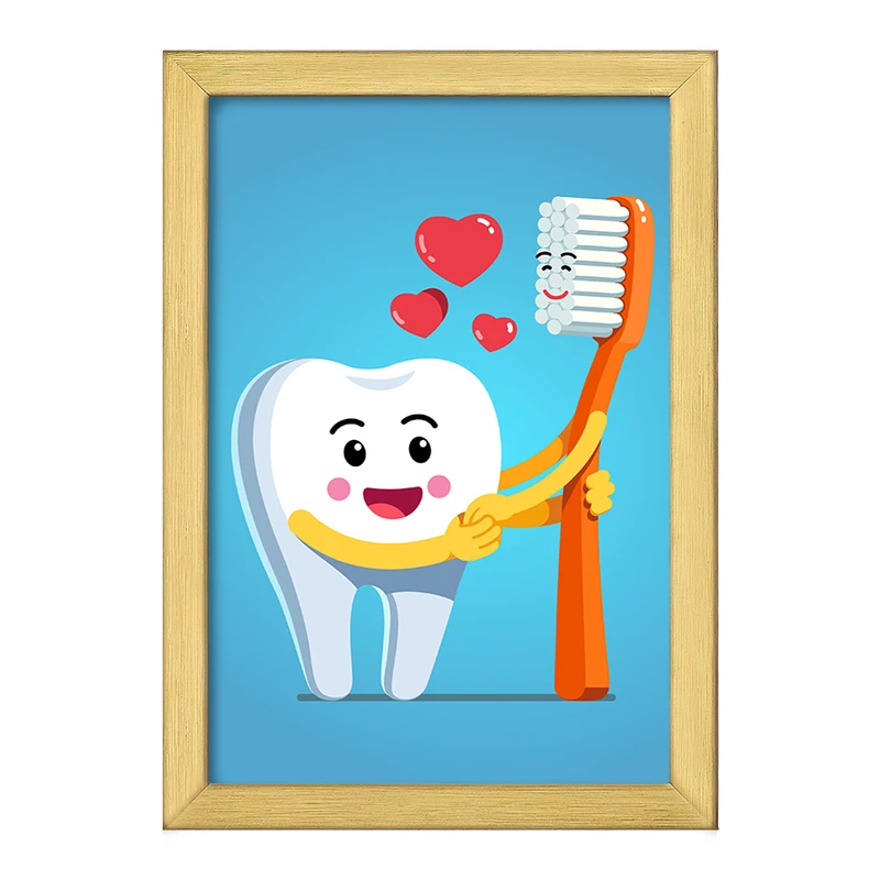 تابلو خندالو طرح دندان و دندان پزشکی کودکانه کد 36700