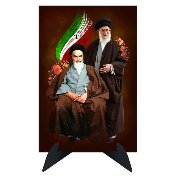 تابلو شاسی طرح امام خمینی و آیت الله خامنه ای مدل AG-5