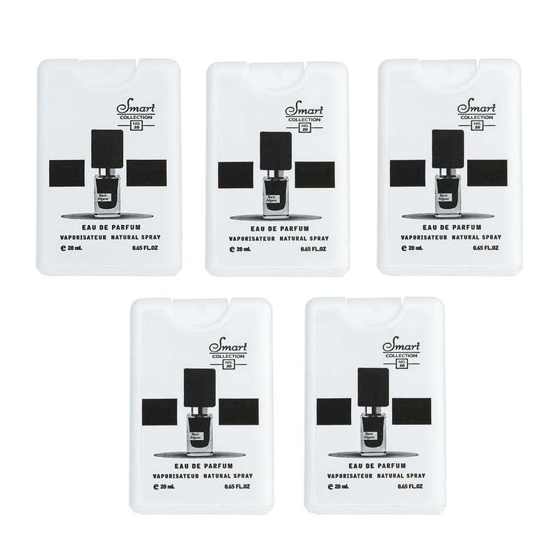 عطر جیبی مردانه اسمارت کالکشن مدل Black Afgano حجم 20 میلی لیتر مجموعه 5 عددی عطر جیبی مردانه اسمارت کالکشن مدل Black Afgano حجم 20 میلی لیتر مجموعه 5 عددی
