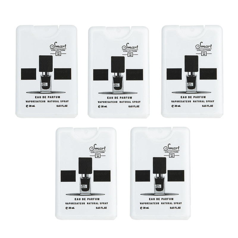 عطر جیبی مردانه اسمارت کالکشن مدل Black Afgano حجم 20 میلی لیتر مجموعه 5 عددی عطر جیبی مردانه اسمارت کالکشن مدل Black Afgano حجم 20 میلی لیتر مجموعه 5 عددی