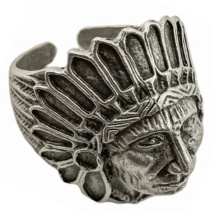 انگشتر مردانه طرح سرخ پوست کد SO-R3