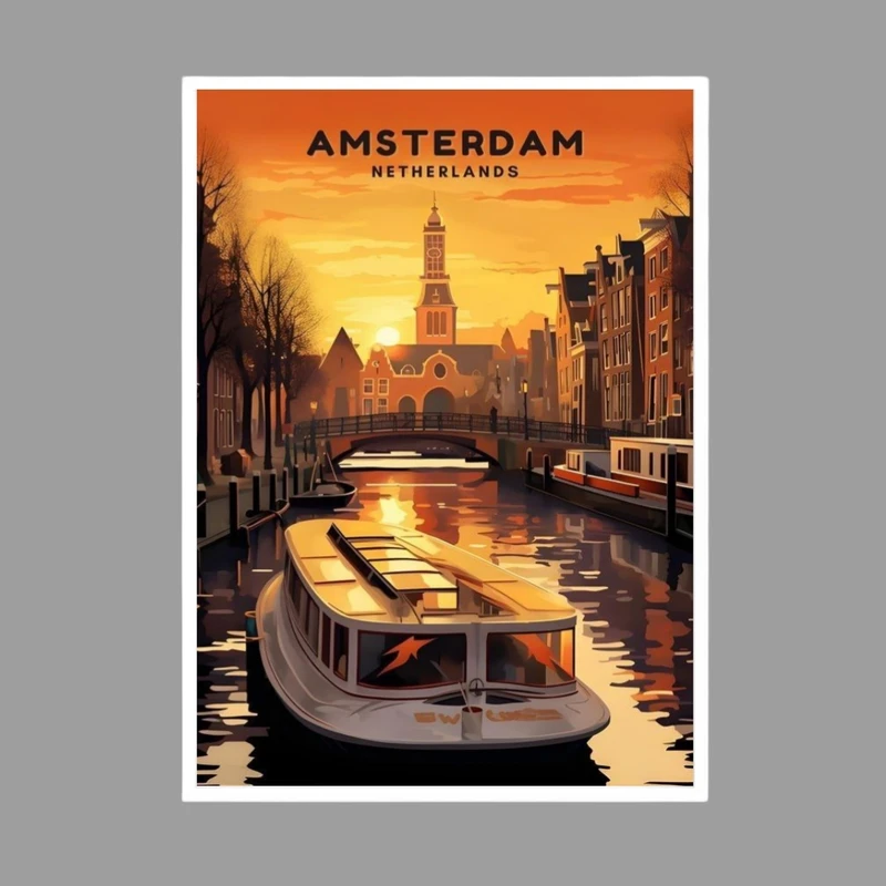 تابلو مدل منظره طرح آمستردام