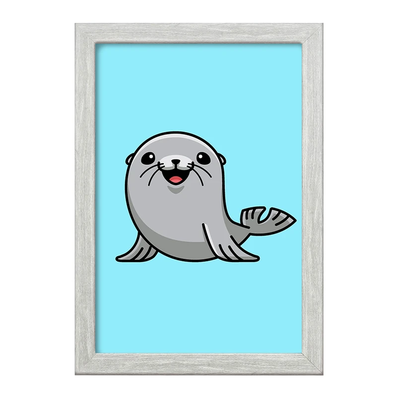 تابلو خندالو طرح حیوانات آبزی شیر دریایی کد 28157