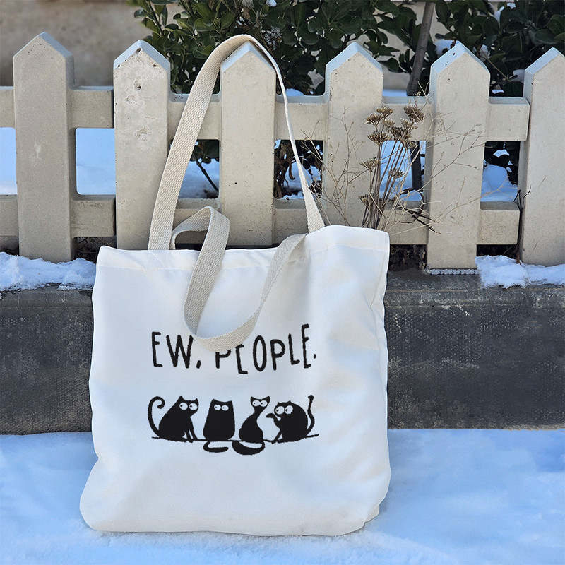 ساک خرید پارچه ای خندالو طرح گربه ها مدل توت بگ کد 6630