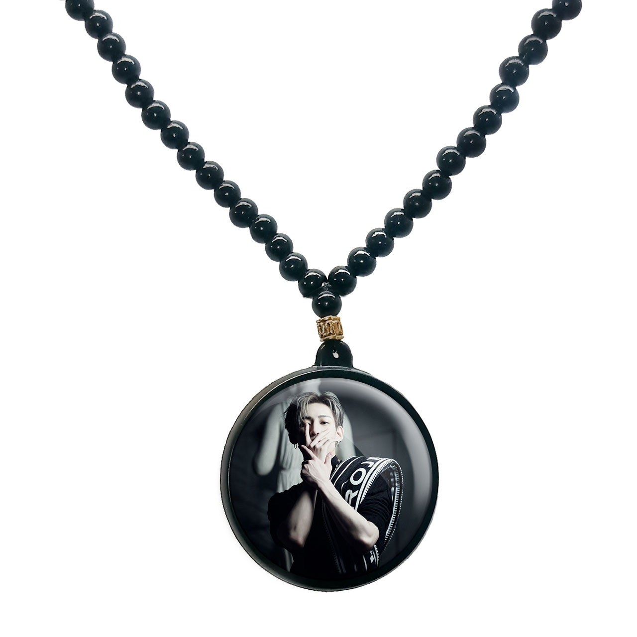 گردنبند پرمانه طرح GOT7 کد pmd.19182 مدل دو طرفه