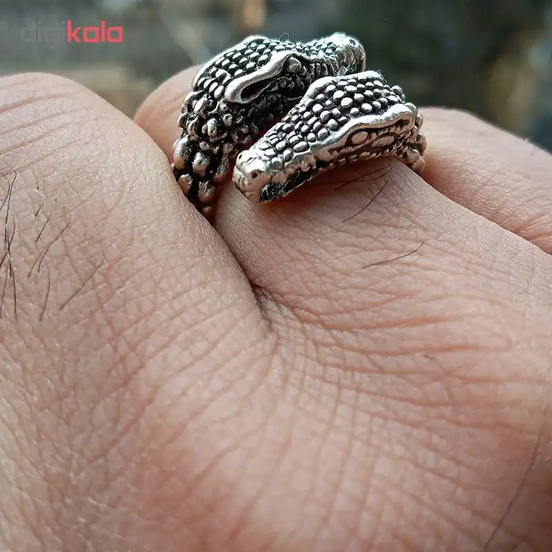 انگشتر مردانه طرح تمساح کد Croco-1