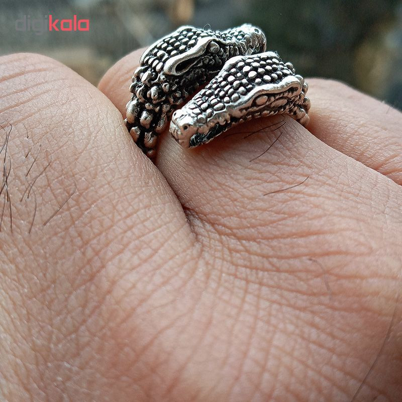 انگشتر مردانه طرح تمساح کد Croco-1