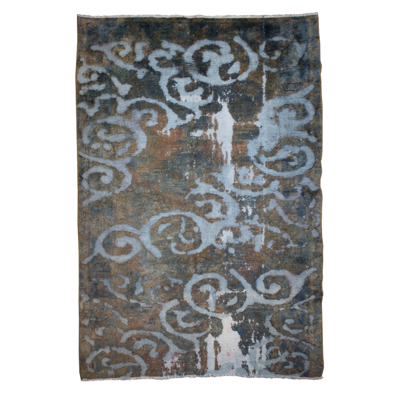 فرش دستبافت رنگ شده سه متری کد 1143R