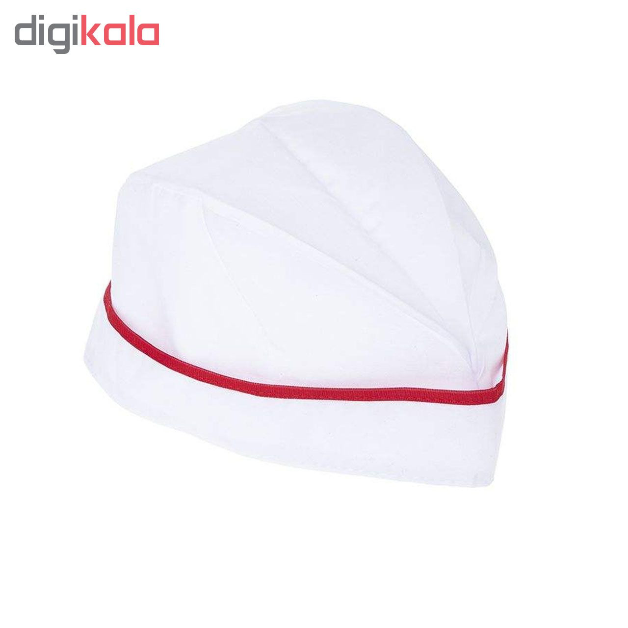کلاه آشپزی کد IGD رنگ سفید بسته سه عددی
