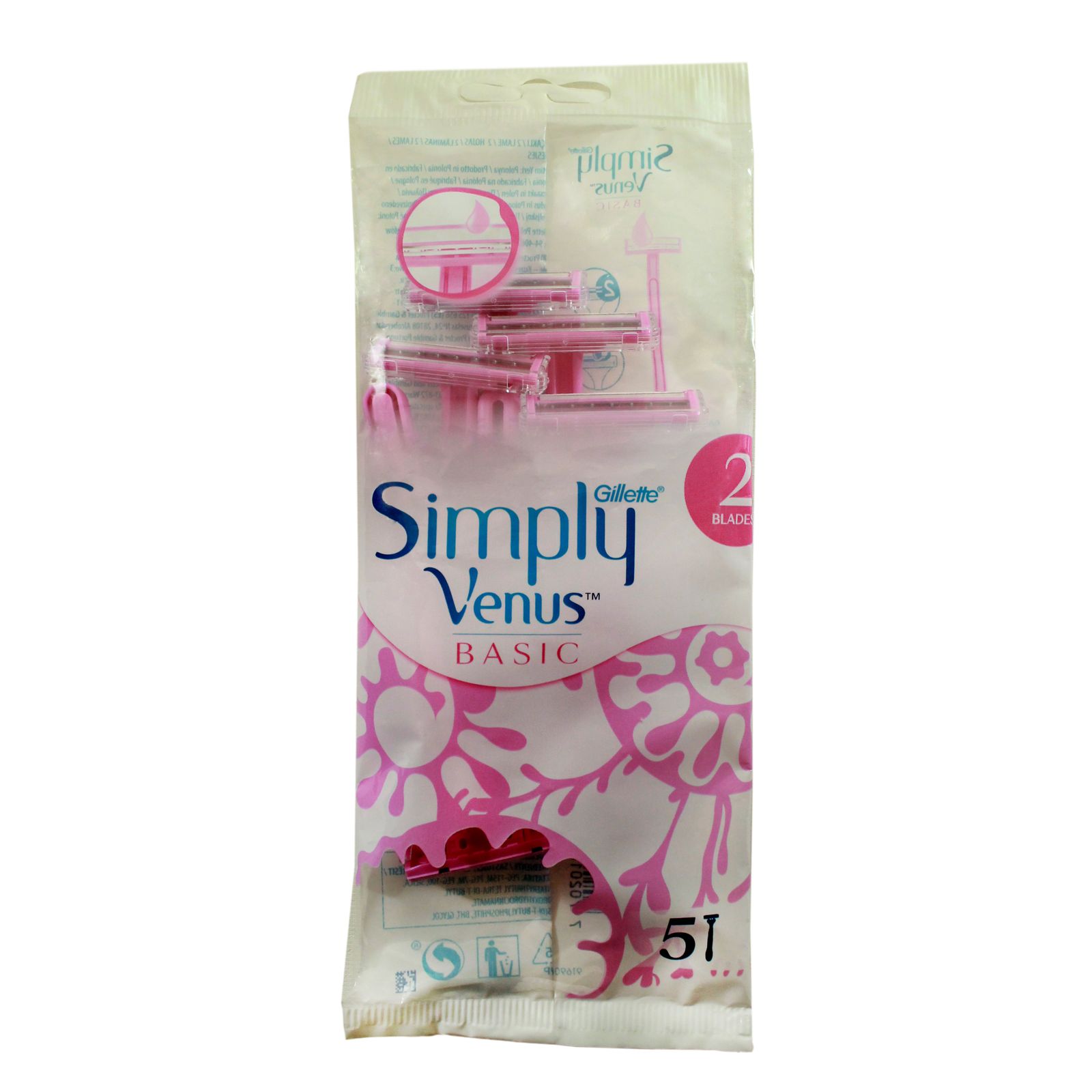 خود تراش ژیلت مدل simply venus بسته 5 عددی -  - 1