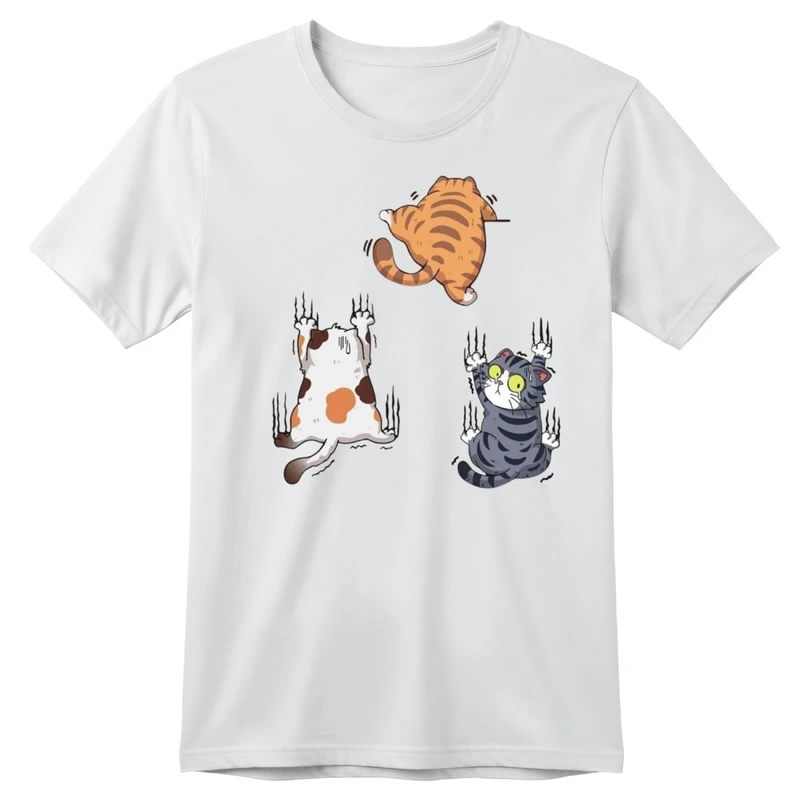 تی‌شرت آستین کوتاه بچگانه مدل گربه های فراری کد p1 