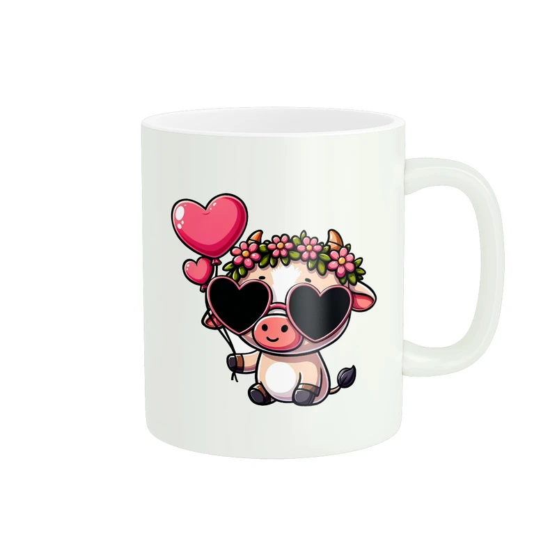 ماگ پاد آفرین مدل عشق طرح کارتونی کیوت کد PM1592