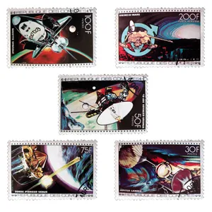 تمبر یادگاری مدل فضایی کد KJ104 مجموعه 5 عددی