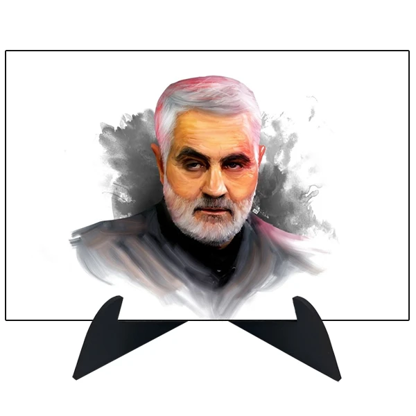 تابلو شاسی رومیزی طرح شهید سردار قاسم سلیمانی مدل AG-87