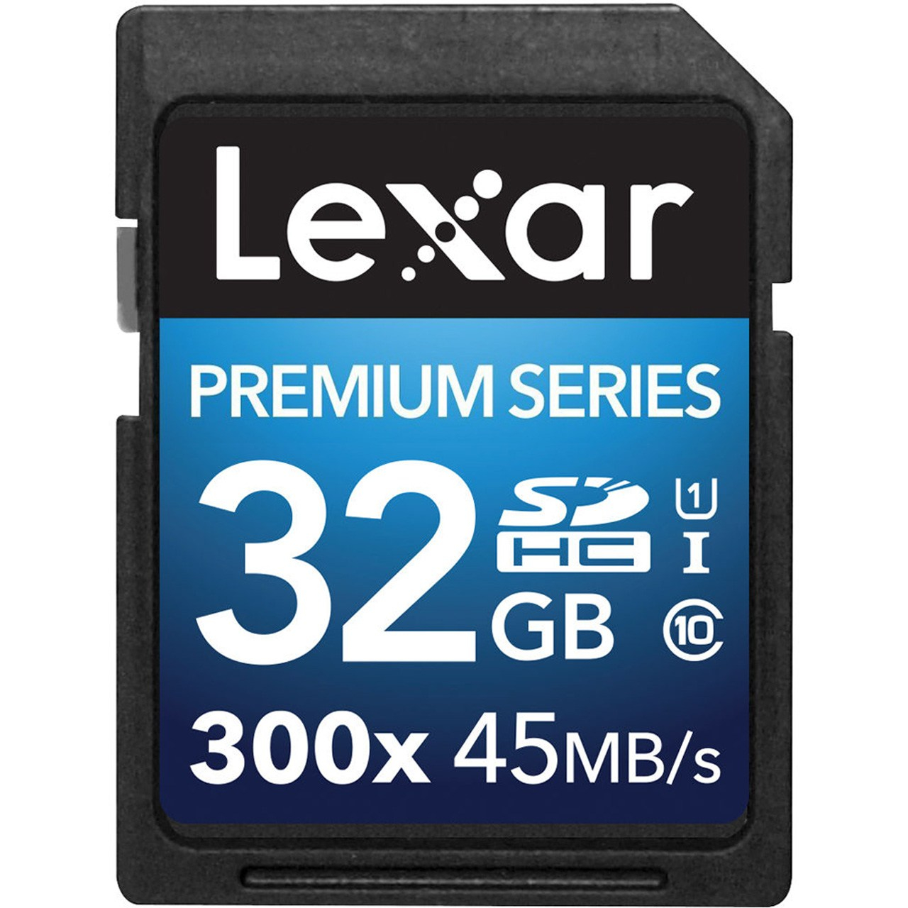 کارت حافظه SDHC لکسار مدل Premium کلاس 10 استاندارد UHS-I U1 سرعت 45MBps 300X ظرفیت 32 گیگابایت
