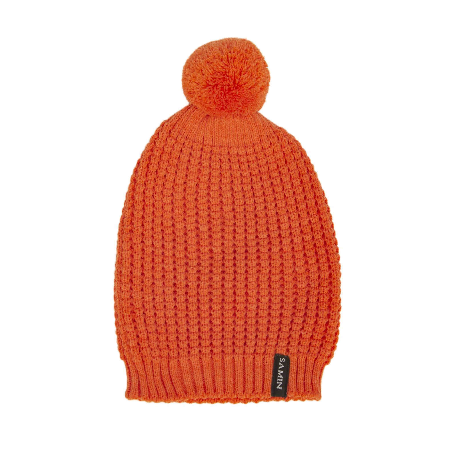 کلاه بافتنی ثمین مدل Athena رنگ نارنجی -  - 1