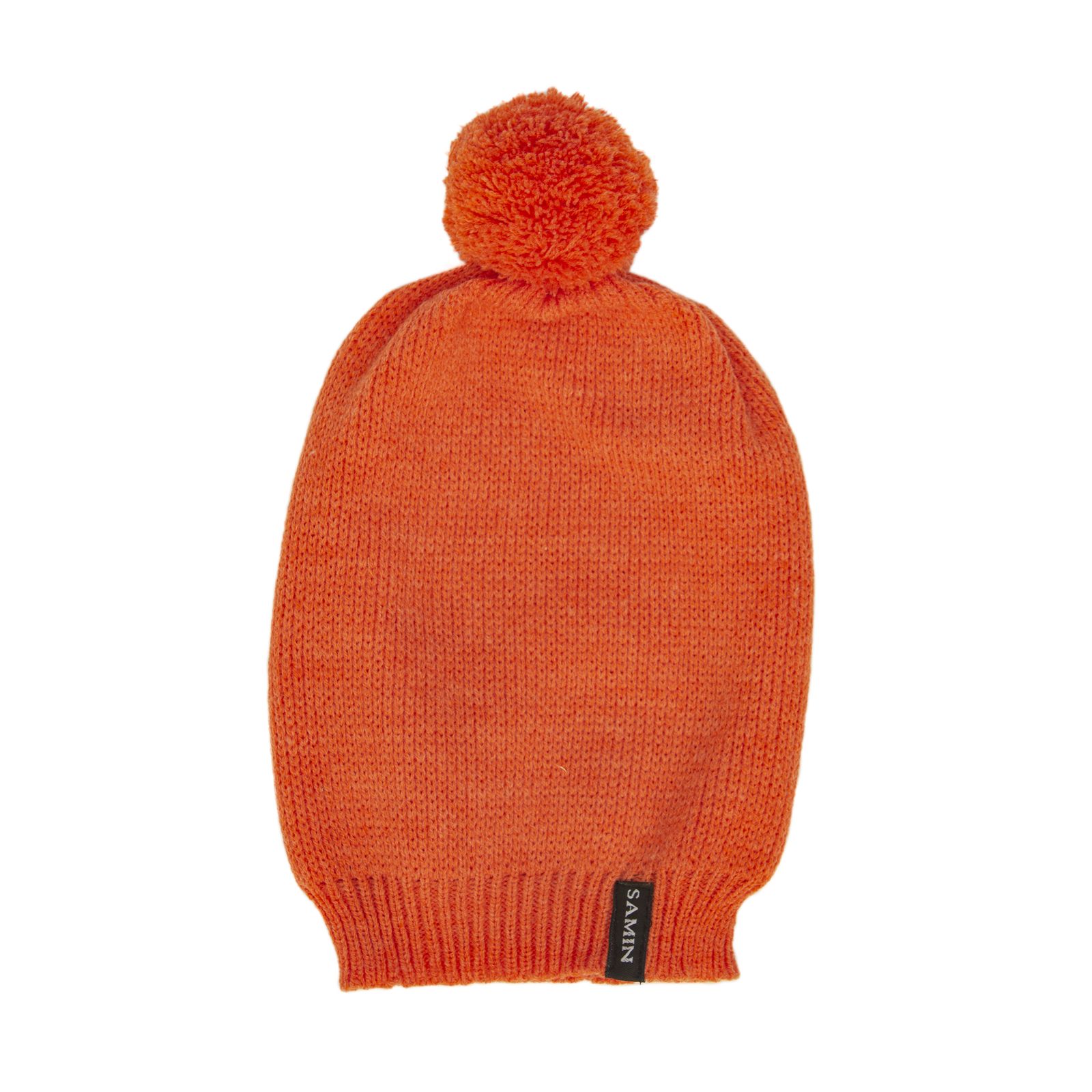 کلاه بافتنی ثمین مدل Dellenia رنگ نارنجی -  - 1