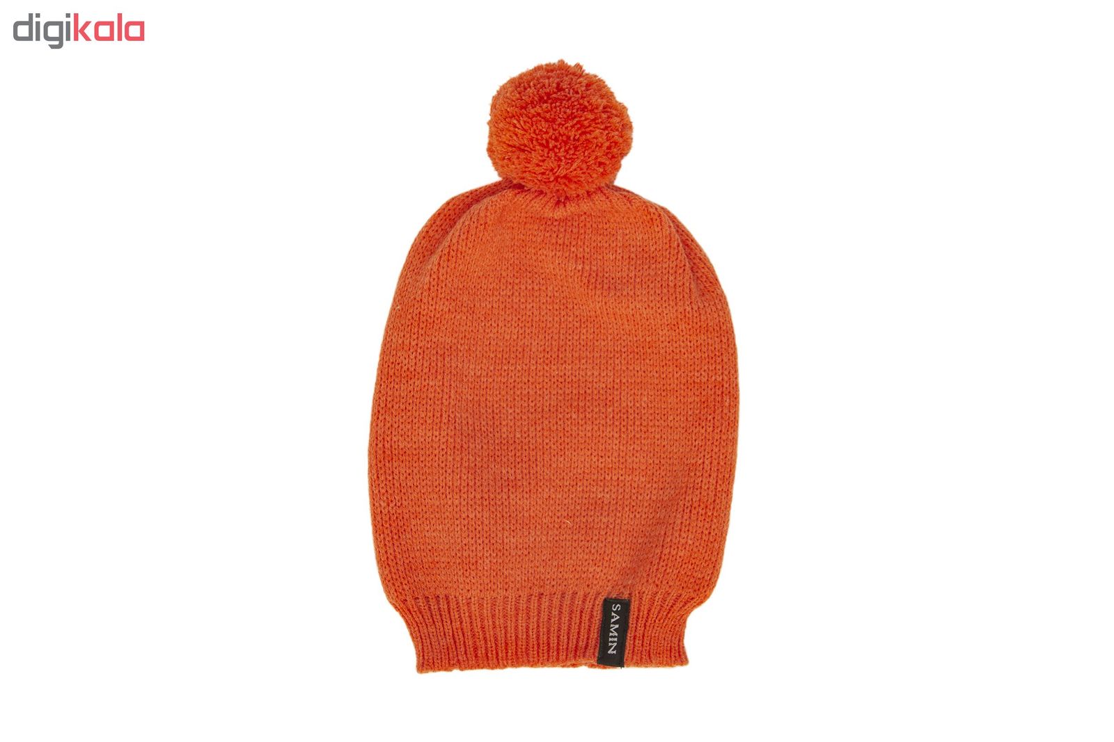کلاه بافتنی ثمین مدل Dellenia رنگ نارنجی -  - 2