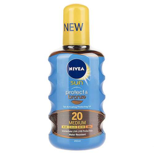 اسپری ضد آفتاب نیوآ مدل Protect And Bronze SPF20 حجم 200 میلی لیتر