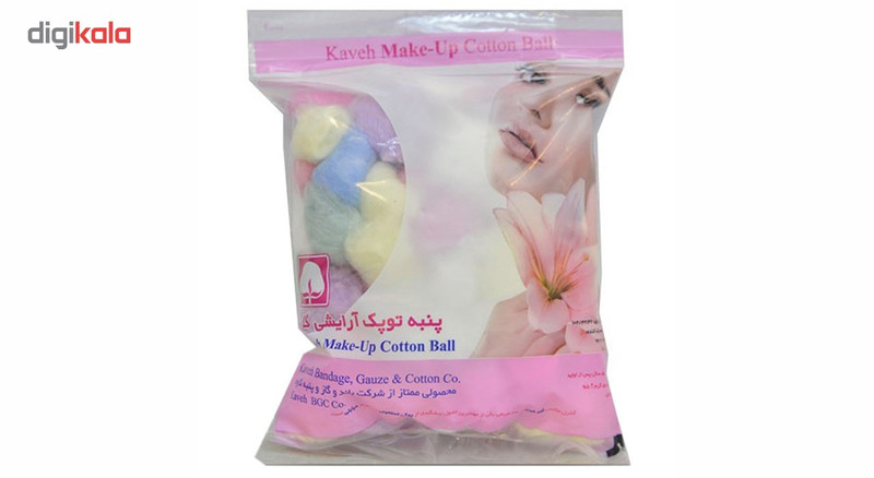 پنبه توپک آرایشی کاوه مدل Gol وزن 100 گرم