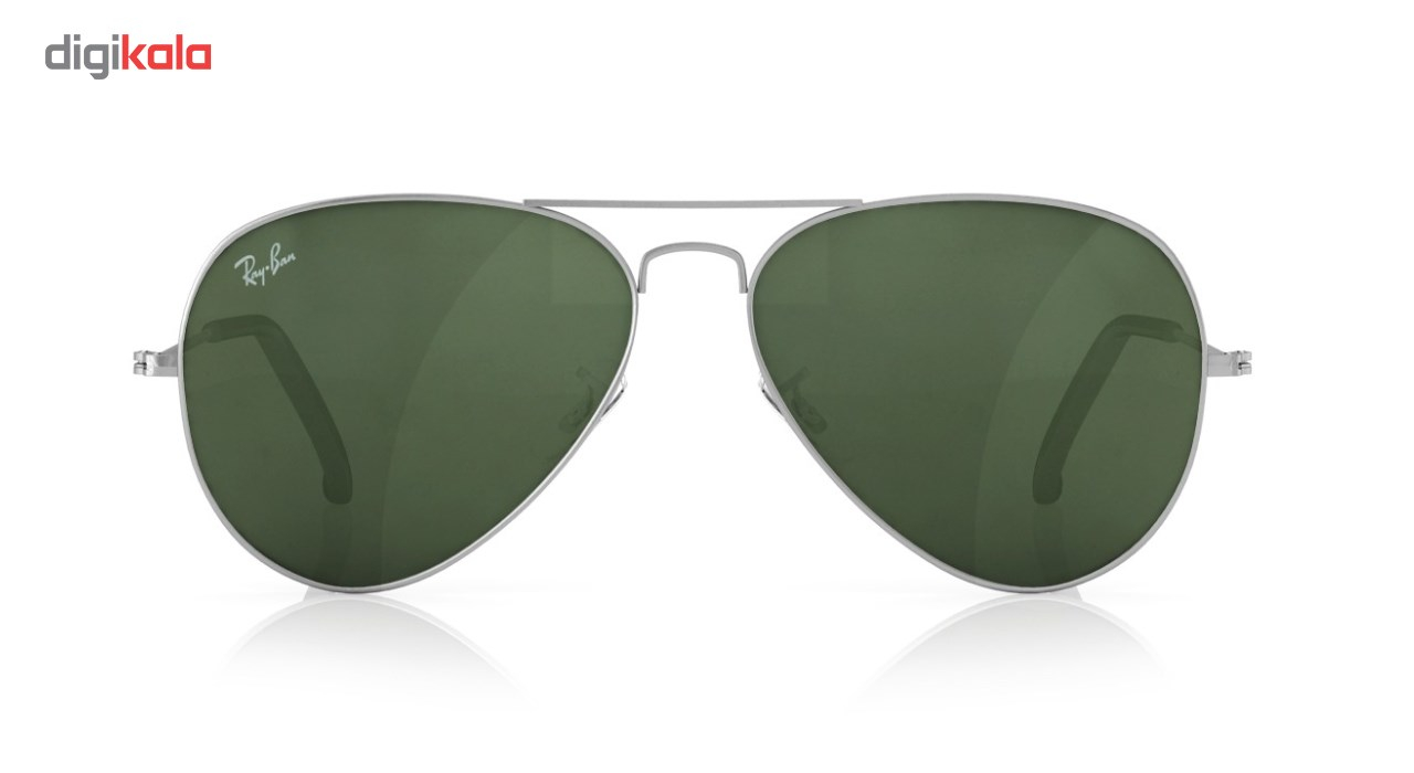 عینک آفتابی خلبانی مدل Aviator Large Metal Grey سایز 55 میلی متر 