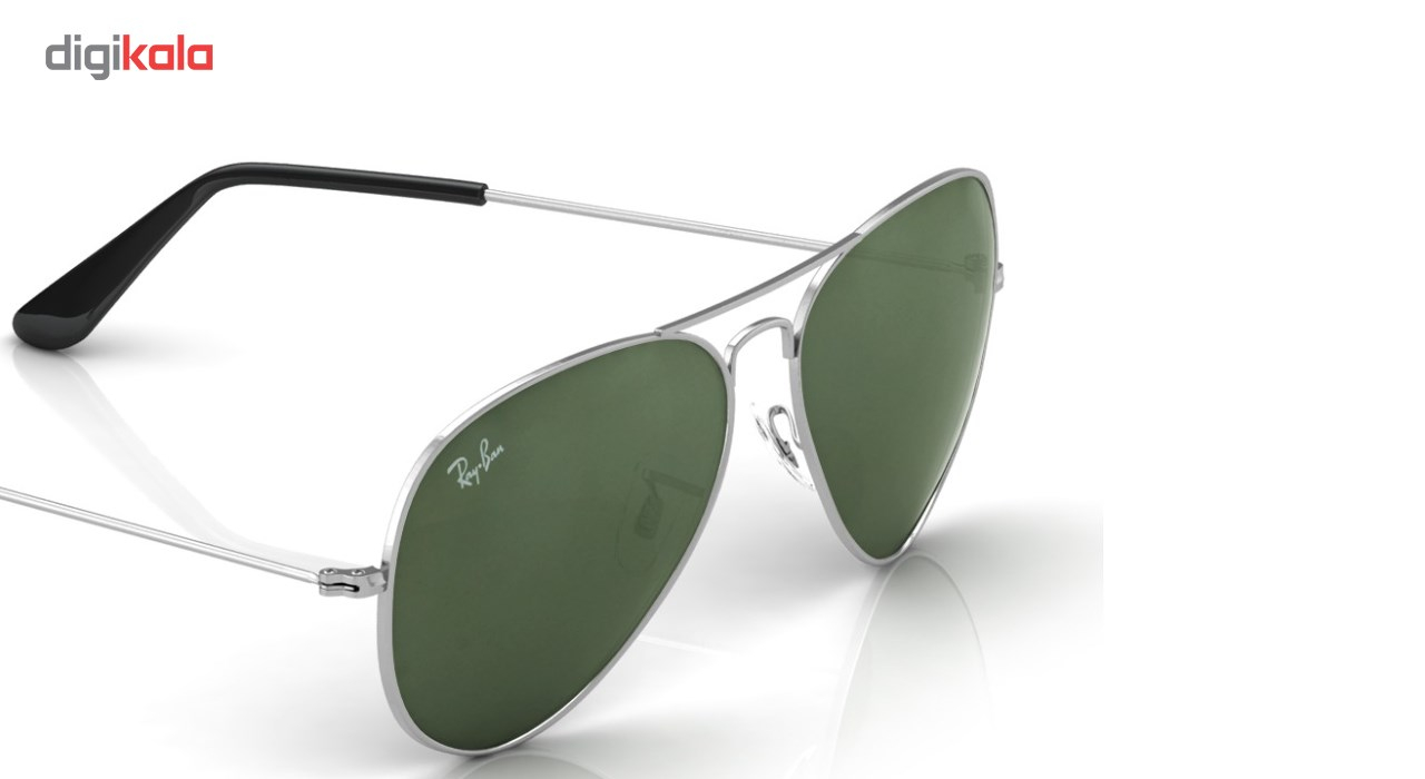 عینک آفتابی خلبانی مدل Aviator Large Metal Grey سایز 55 میلی متر 
