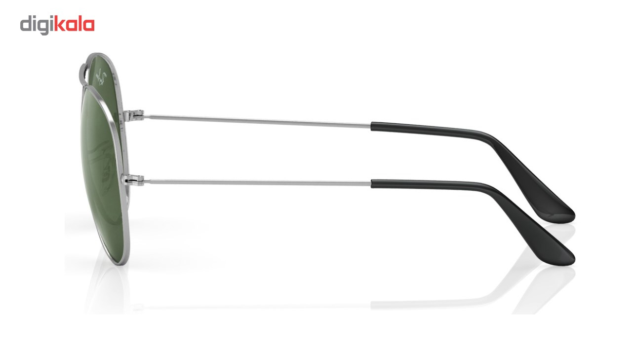 عینک آفتابی خلبانی مدل Aviator Large Metal Grey سایز 55 میلی متر 