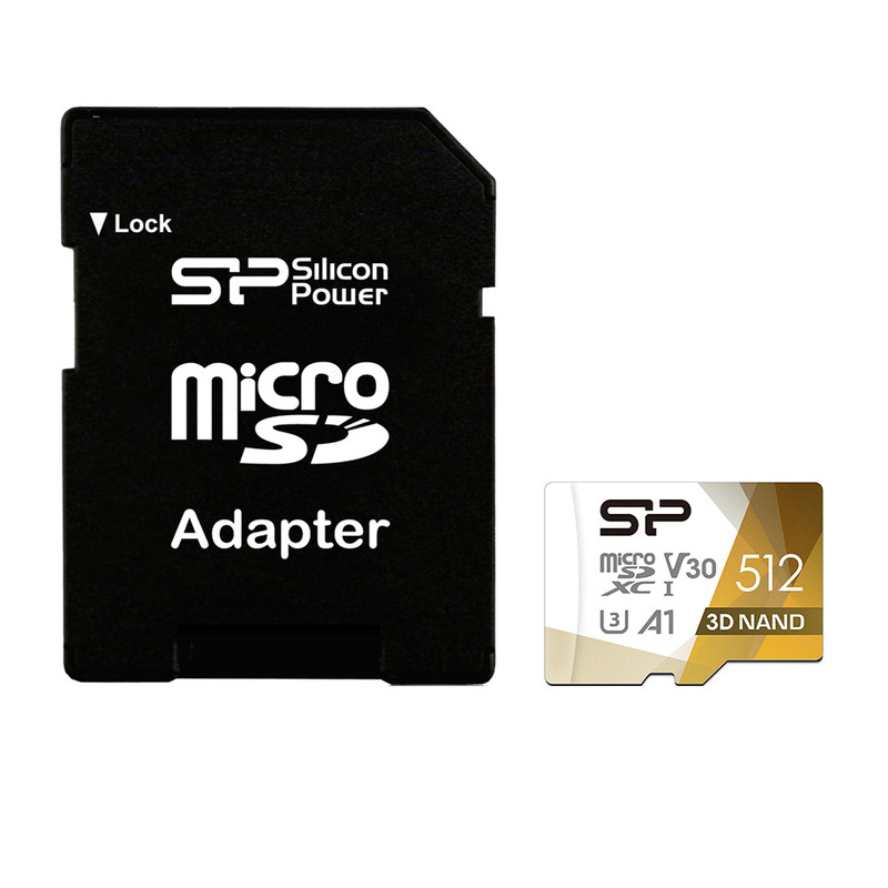 کارت حافظه‌ microSDXC سیلیکون پاور مدل Superior Pro کلاس 10 استاندارد UHS-I U3 سرعت 100MBps ظرفیت 512 گیگابایت همراه با آداپتور SD