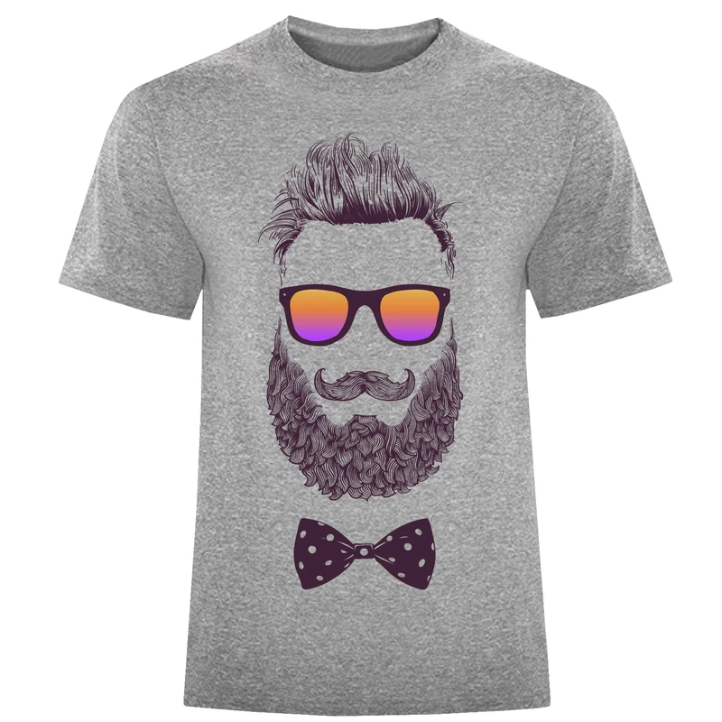 تیشرت آستین کوتاه مردانه طرح مرد عینکی کد F50