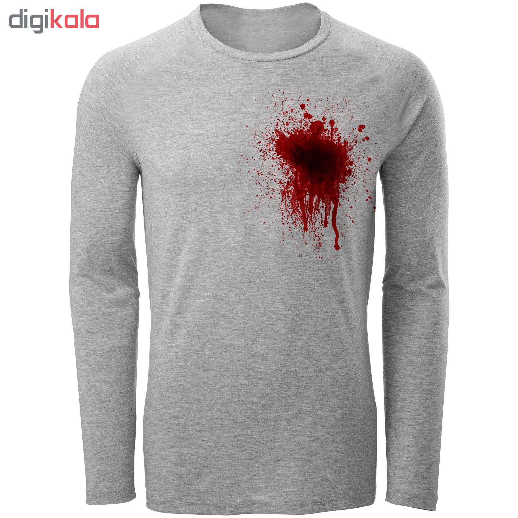 تی شرت آستین بلند مردانه طرح Blood کد AL79