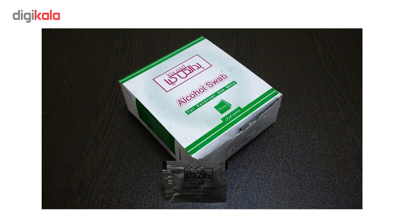 پد الکل کیا مدل Swab وزن 100 گرم بسته 100 عددی مجموعه 2 بسته ای