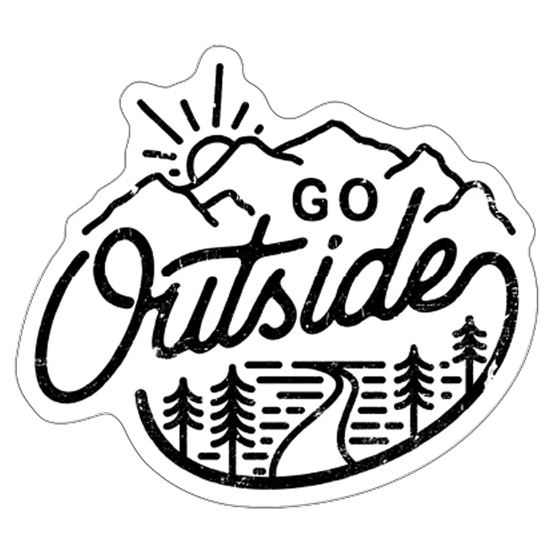 برچسب بدنه خودرو طرح go outside کد 188