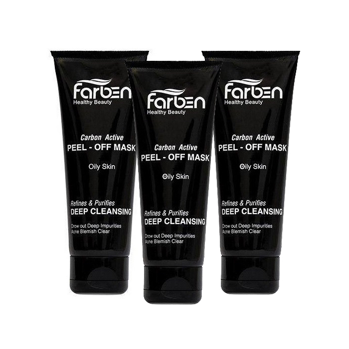 ماسک زغال فاربن مدل Peel-Off حجم 150 میلی لیتر بسته سه عددی