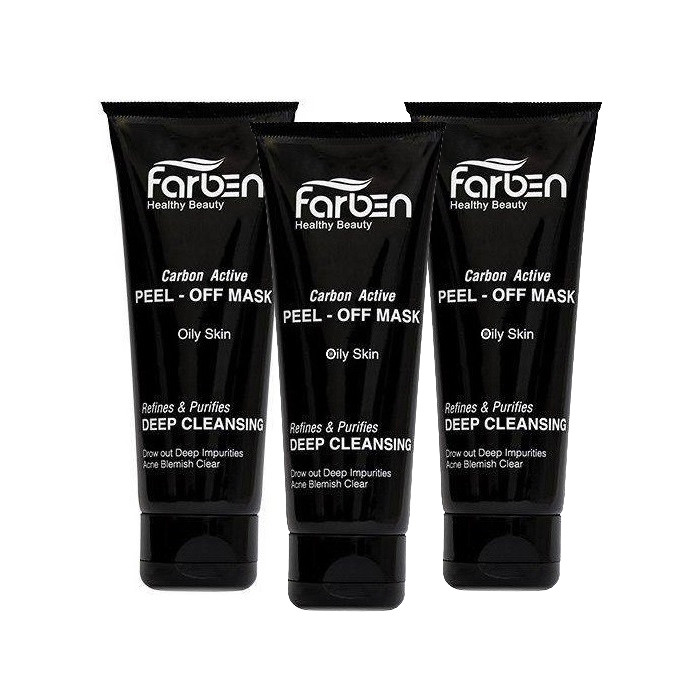 ماسک زغال فاربن مدل Peel-Off حجم 150 میلی لیتر بسته سه عددی