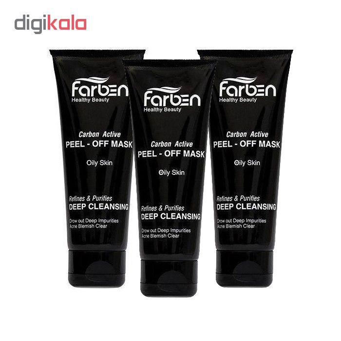 ماسک زغال فاربن مدل Peel-Off حجم 75 میلی لیتر بسته سه عددی