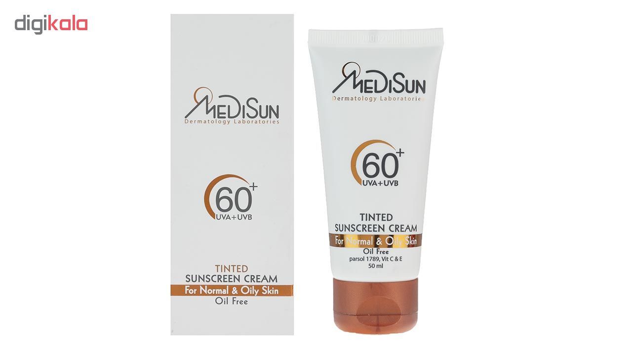 کرم ضد آفتاب رنگی  مدیسان مدل  Tinted SPF 60 مناسب پوست های چرب و معمولی حجم 50 میلی لیتر     -  - 5