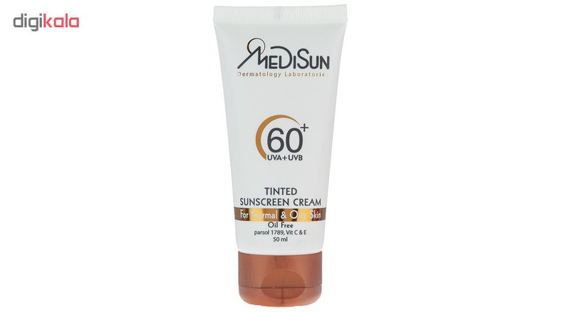 کرم ضد آفتاب رنگی  مدیسان مدل  Tinted SPF 60 مناسب پوست های چرب و معمولی حجم 50 میلی لیتر