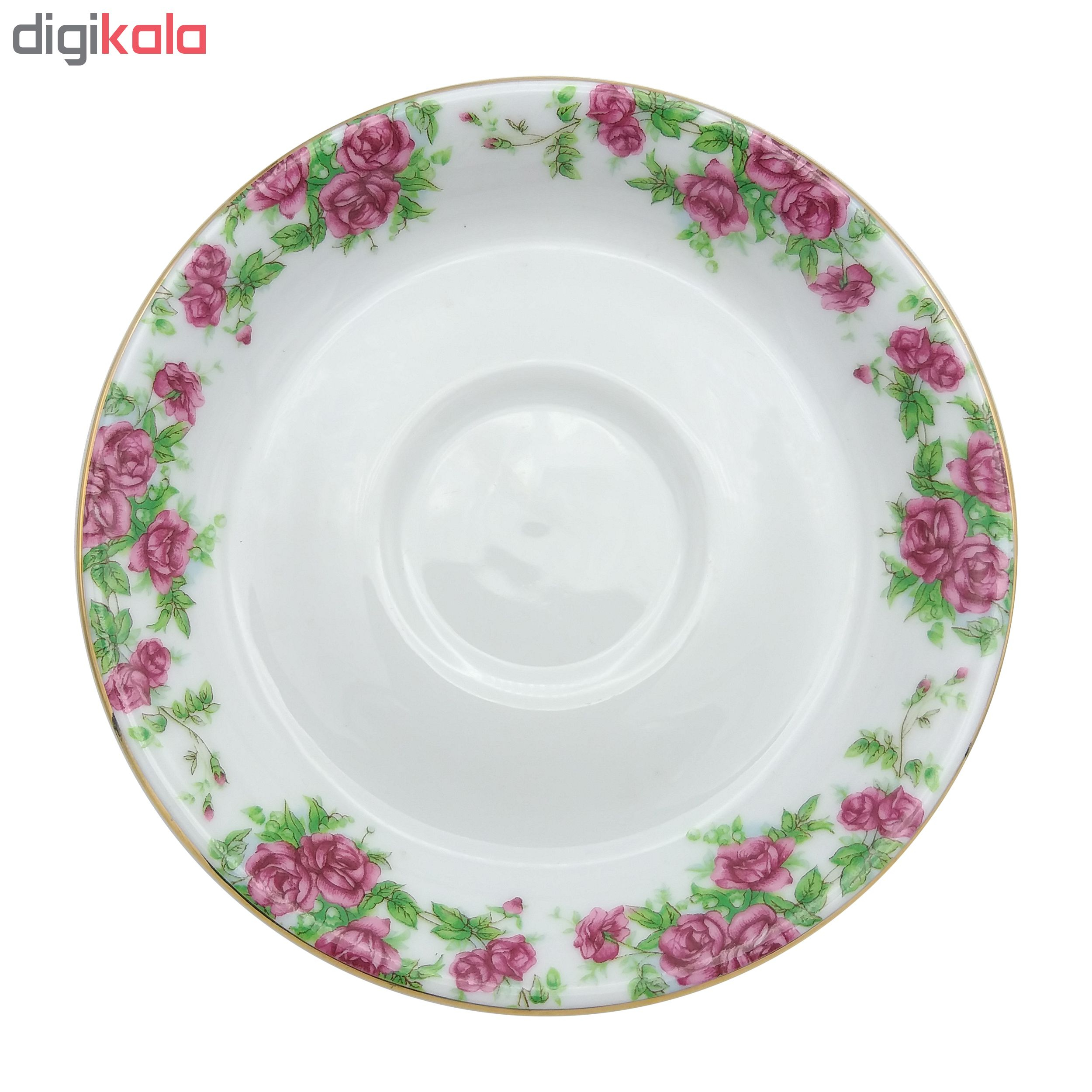 نعلبکی چینی زرین ایران مدل بیدگل کد 1100 بسته 6 عددی