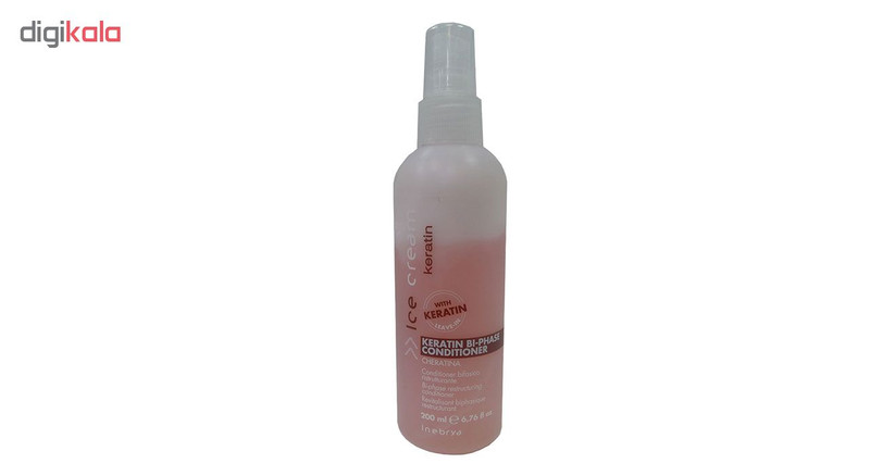 اسپری مو دو فاز آیس کریم مدل keratin حجم 75 میلی لیتر