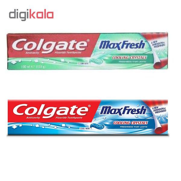خمیر دندان کلگیت مدل Max Fresh مجموعه 2 عددی حجم 100 میلی لیتر -  - 2